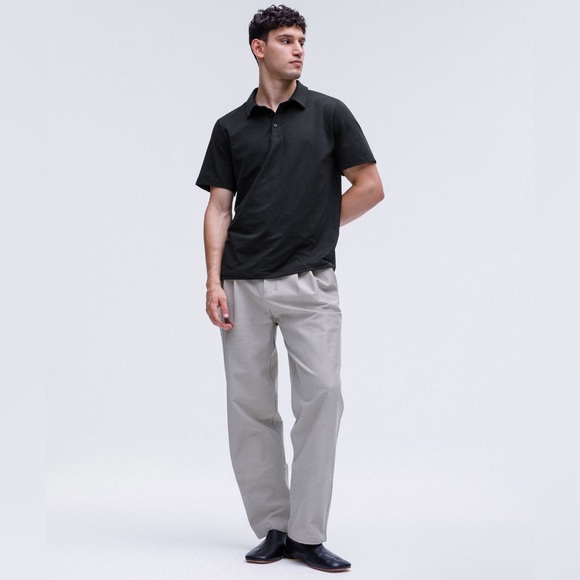 Lululemon Classic-Fit Pique Short Sleeve Polo Black Mens - Picture 5 of 7